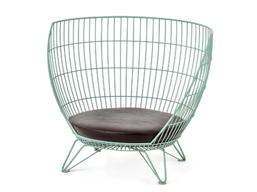 BIG & SMALL BASKET - Stainless steel armchair high-back by Nola Industrier - view 2